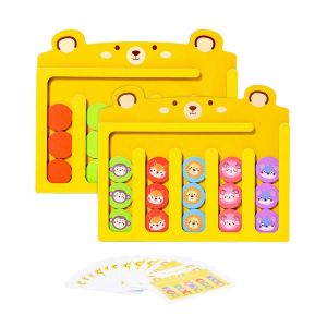 Puzzle coulissant, jouet labyrinthe, casse-tête éducatif précoce, jeu d'association de couleurs, jouet d'apprentissage pour enfants de la maternelle-Jaune - Neuf