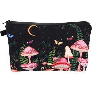 nzqaf-Trousse de maquillage pour femme Petite trousse de maquillage pour sac à main Trousse de toilette résistante à l'eau Pochette de maquillage imprimée Organisateur de voyage Sac pour le lavage - Neuf