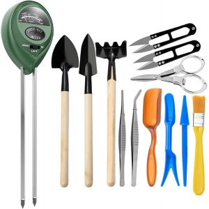 SEPT-Ensemble d'outils pour bonsaï, kit d'outils pour bonsaï Mini outils de jardinage 13 pièces outil de repiquage de jardin Kit d'essai de sol ensemble d'outils pour plantes succulentes - Neuf