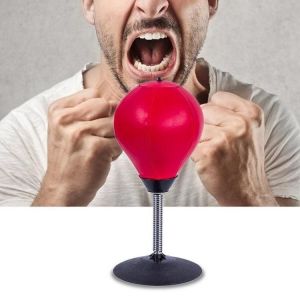 Punching Ball De Bureau-Outil De Fitness Anti-Stress Avec Support D'aspiration - Neuf