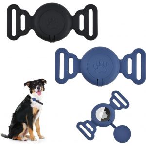 Mevronisshop-2 Pcs Support A-I-R-Tag &Eacute;tuis Collier Pour Chien Et Chat, Housse De A-I-R-Tag Protection Pour Pet &Eacute;tui Colliers De Compagnie Anti-Perte Coque En Silicone &Eacute;tanche Pour A-I-R-Tag Gps Finde - Neuf