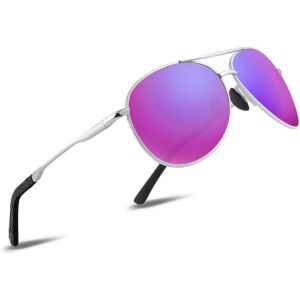 Lunettes De Soleil Homme Pilote Lunettes De Soleil Polarisées Pour Hommes Et Femmes Protection Style Classique Lunettes Ultralégères Verres Anti-Reflets Conduite Pêche Sports Avec Lunettes De Soleil - Neuf