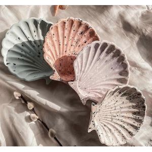Béton Silicone Moule Coquille Forme Création Créative Bijoux Rangement Schulp Colle Plateau Argile Moule - Neuf