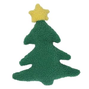 Coussin de sapin de No&euml;l en peluche douce pour d&eacute;coration de No&euml;l - Neuf