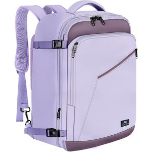 KALANKA-Bagages Cabine, Sac &agrave; Dos Voyage Cabine Avion pour Air France Lufthansa, Imperm&eacute;able Extensible Grand Sac &agrave; Dos 40l Femme Homme, Bagage &agrave; Main pour Loisir Campus Universit Travail, Violet Gri - Neuf
