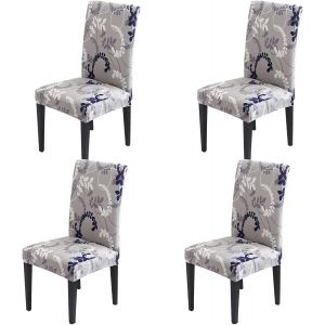 Housse De Chaise Extensible Lot De 4 Ou 6,Couverture Protecteur De Chaise Salle A Manger Universel Amovible Lavable Moderne Durable Pour Maison Hotel Restaurant Fete Banquet Cuisine Decoration.[T83] - Neuf