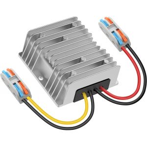 DC 12V &agrave; 24V Convertisseur Tension 15A 360W,Convertisseur 12V &agrave; 24V Alimentation Voiture avec Connecteur de C&acirc;ble Rapide pour Voiture de Golf Voiture Moteur Camion Voiture Automobile Bateau - Neuf