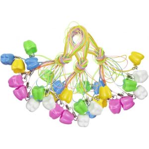 Yemaesre-Boîte De Rangement Des Dents, Belle Boîte À Dents De Lait Pour Enfants, Organisateur De Dents De Dents, Avec Étui À Colliers, Cadeau Pour Enfants - Coloré (50 Pièces) - Neuf