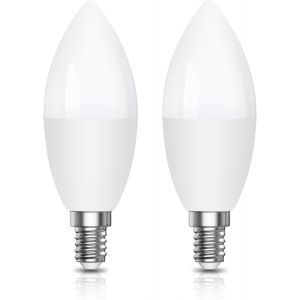 CMJAAGUR-Ampoule Led Cr&eacute;puscule Capteur 5W E14 450Lm Auto On Off Ampoule Pour Int&eacute;rieur Ext&eacute;rieur Cour Veranda Garage Jardin Blanc Chaud 2700K Lot De 2[M1777] - Neuf