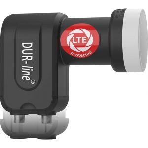 Ultra Twin LNB 2 participants Noir avec Filtre LTE [ Test TR&Egrave;S Bien *] 2-Fois, num&eacute;rique avec Protection Contre Les intemp&eacute;ries, Full HD, 4K,Qualit&eacute; Premium - Neuf