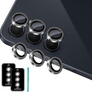 JGD-Protection de Lentille pour Samsung Galaxy A55 5G Cam&eacute;ra Arri&egrave;re Protecteur, Individuel en Alliage Aluminium en HD Verre Tremp&eacute; 9H, Anti rayures Protector Cam&eacute;ra pour Tout Coque, Noir - Neuf