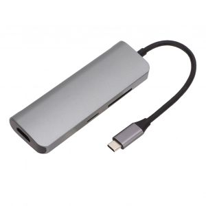 Station d'accueil USB C3.0 8 en 1 PD Charge rapide Type C vers 4K HD Adaptateur d'interface multimedia Carte de stockage Lecteur de carte memoire - Neuf