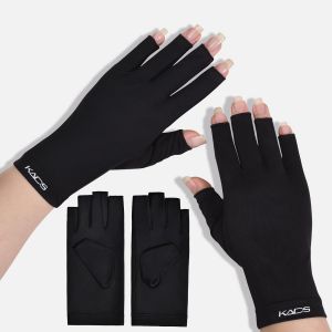 Gants Uv Pour Lampe &Agrave; Ongles, Gants De Protection Uv Professionnels Upf100+ Pour Manucure, Nail Art, Gants Sans Doigts Qui Prot&egrave;gent La Peau Du Soleil Et De La Lampe &Agrave; Ongles - Neuf
