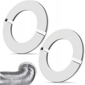 Lot de 2 rosettes de recouvrement pour tuyau de poêle en acier inoxydable 160 mm - Cache-tuyaux divisés - Rosace pour tuyau d'échappement - Rosace pour tuyaux d'échappement et conduites d'eau - Neuf