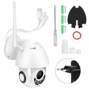 Camera de securite Wi-Fi HD 1080p, vision nocturne sans fil, PTZ IP, prise UE 110-240 V - Neuf