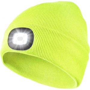 Capuchon De Lampe Tricoté Lumineux À Led,Capuchon Chaud,Capuchon De Tête De Charge Extérieur,Capuchon De Lampe (Jaune) - Neuf