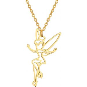 Kal-Princesse Wendy Tinkerbell Pendentif Collier F&eacute;e Pixie Ange &Agrave; La Mode Danseur Magique Exquise Ballet Choker Bijoux Conte De F&eacute;e Citation Filles Femmes Ados - Neuf