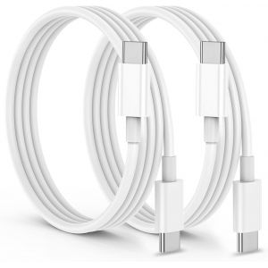 KALANKA-Pack de 2 Câbles USB C 2m vers Cable USB-C Charge Rapide 4.0 Chargeur 60W Type C Câble pour iPhone 16 15 Samsung S25/S24 Ultra A55 A35 iPad Air MacBook Pro Google Pixel 9/8/Xiaomi Switch PS5 - Neuf