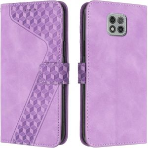 SJZG-Coque Pour Motorola Moto G Stylus 2022 5G, Etui Protection Housse Premium En Cuir Pu Portefeuille Étui Téléphone [Fermoir Magnétique] [Fentes Pour Cartes] Flip Case¿Pourpre - Neuf