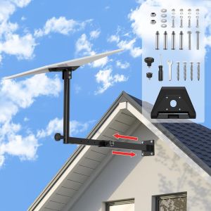 MEVRONISSHOP-Kit de Starlink Gen 3 Mount, Longue Extensible Support Mural de Toit Starlink V3 360&deg;R&eacute;glable et Rotatif avec Adaptateur de Tube Starlink Gen 3 pour Starlink Internet Standard - Neuf