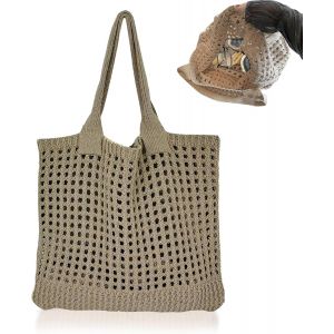 Sac De Plage Femme,Sac Fourre Tout,Sac Ete Femme,Sac Boheme,Simplicité Élégante,Léger Et Portable,Convient Pour Le Shopping,L'Assortiment De Vêtements,Les Voyages,Les Étudiants(Kaki)[H3857] - Neuf