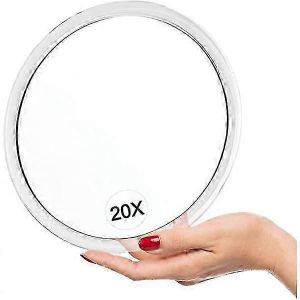 Miroir loupe 20X avec ventouses (15 cm rond) - Parfait pour - Neuf