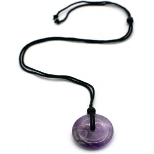 Kal-Pendentif Pierre Naturelle | Donut Pi Chinois| Double Pointes Concentrateur D'énergie - Neuf
