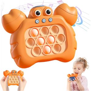 Jouets Fidget Sensoriels Pour Enfants de plus de 3 ans, Décompression Percée Puzzle Pop Jeu, Doigt Sensoriel Antistress, Jeu De Bulles À Pousser Rapide, Contrôleur électronique Whack Mole(Orange) - Neuf