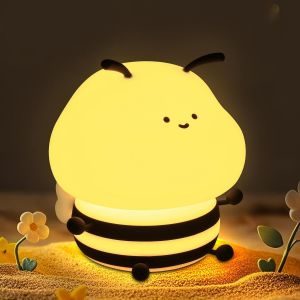 Bnhgc-Veilleuse En Silicone Pour Bébé - Rechargeable Par Usb - Intensité Variable Avec Modes Chauds Et Rvb - Contrôle Tactile - Lampe De Nuit Pour Enfants - Avec Minuterie Pour Décoration De - Neuf