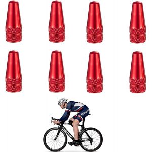 Kal-Bouchon De Valve De Vélo Presta,Bouchons De Valve Vélo,Bouchon Valve Presta,8 Pcs Capuchon De Valve De Cyclisme Française,Capuchon Valve De Vélo En Aluminium,Presta Valve Caps Alliage Daluminium - Neuf