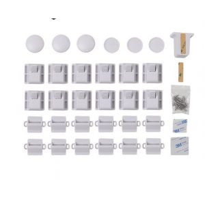 Serrure De Sécurité Pour Porte De Placard (12 Serrures), Serrures De Tiroir De Sécurité Pour Enfants, Serrures Magnétiques De Sécurité Pour Armoire - Neuf