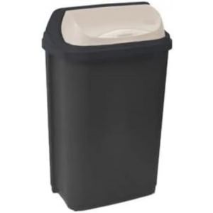 Eryi-Okt 2053709 Roll-Top Poubelle Plastique Graphite/Crème 10 L - Neuf