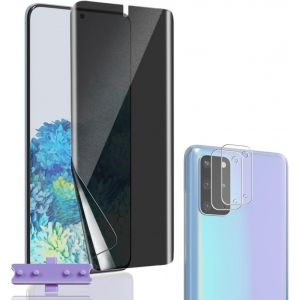 Mab-Protection D'écran Anti-Espion Pour Samsung Galaxy S20 Plus, 1 Pièces Film Tpu Flexible Privacy Protection Écran En 2 Pièces Protecteur D'objectif De Caméra, Anti-Spy Protecteur - Neuf