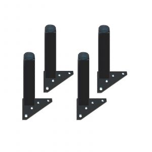 Promotion d'hiver,paquet de 4 pieds de meubles r&eacute;glables en fer robuste de 300 kg,supports industriels du milieu du si&egrave;cle avec caoutchouc antid&eacute;rapant pour table de chevet,canap&eacute;,ca - Neuf