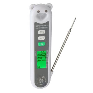 Kal--50 ¿ À 300 ¿ Thermomètre À Viande Numérique Étanche Lcd Pliant Jauge De Température Des Aliments Pour La Cuisson Et Les Grillades Avec Temps De Réponse Rapide Et Mesure D'angles - Neuf