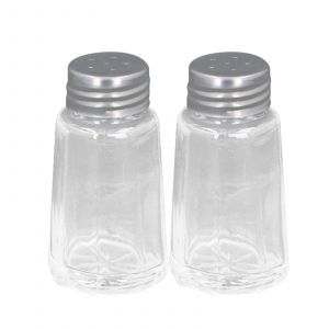 Pack De Deux Sali&egrave;res Poivri&egrave;res En Verre Avec &Eacute;tiquette Ultra Compact Alpina Transparent - Neuf