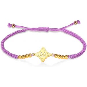 Trahoo-Sorcières Noeud Bracelet Pour Femmes Hommes En Acier Inoxydable Magique Celtique Noeud Réglable Couleur Perlé Tressé Sorcière Noeud Bracelets Chaîne Wiccan Bijoux - Neuf