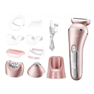 Rasoir &Eacute;lectrique 3 En 1 Pour Femme, &Eacute;tanche Et Fonctionnant Sous Usb : &Eacute;pilation Du Corps, Du Visage, Des Bras, Des Jambes Et Du Maillot, Rose. - Neuf