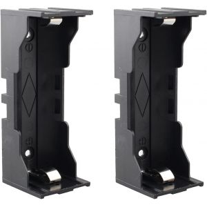 2 Pi&egrave;ces 1 x 26650 Bo&icirc;tier de Support de Batterie, Simple 26650 Bo&icirc;tier de Support de Batterie Bo&icirc;te de Rangement avec Broches 1 Emplacement Noir - Neuf
