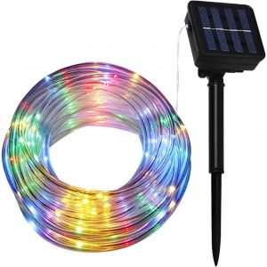 KAL-10M 100Led Guirlande Lumineuse Tube Extérieur Solaire Étanche Rope Guirlandes Lumineuses Pour Jardin Terrasse Cour Backyard Chemin Clôture Arbre Noël Mariage Multicolore Décoration Lumière - Neuf