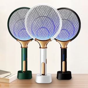 2 en 1 Tapette De Moustique Électrique Rechargeable USB - Muet avec Lumière LED - Raquette Hi1540 - Neuf