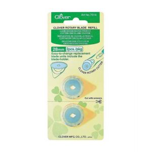 Lot De 2 Lames De Rechange Pour Cutter Rotatif 28 Mm - Clover : Pr&eacute;cision Et Long&eacute;vit&eacute; Pour Vos D&eacute;coupes - Neuf