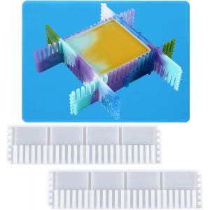 2PCS Cadre R&eacute;glable Moule en Silicone R&eacute;sine R&eacute;glable Moule en R&eacute;sine Support de Cadre pour Bougies DIY - Neuf