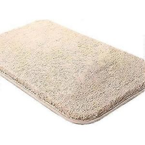 Tapis de bain antidérapant extra épais Tapis de douche absorbant en microfibre pour machine de salle de bain épais (beige,40 x 60cm) - Neuf