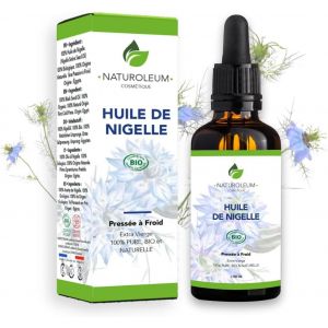 CMWX-HUILE DE NIGELLE 100% BIO, Pure et Naturelle, Pression à Froid, Soins pour Cheveux et Peau (50 ml) - Neuf
