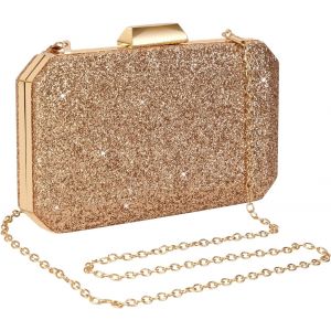 Pochette &agrave; paillettes pour femme-Sac &agrave; main &eacute;l&eacute;gant avec cha&icirc;ne scintillante-Pour mariage,cocktail,bal de fin d'ann&eacute;e,f&ecirc;te - Neuf