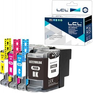 Cartouches d'encre Compatible LC22U LC22UBK LC22UC LC22UM LC22UY XL High Yield (4-Pack K C M Y) Remplacement pour DCP-J785DW MFC-J985DW - Neuf