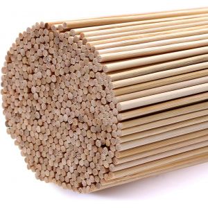 Tianyi-500 Pièces Baton Barbe A Papa 30cm × 3mm Bâtonnets En Bambou Ronde Batonnet En Bois Naturel Bâtons Pour Barbe À Papa, Artisanat, Décoration, Guimauves, Fruits - Neuf