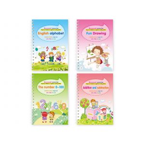 Lot de 4 cahiers d'&eacute;criture pour enfants, destin&eacute;s &agrave; l'anglais et aux math&eacute;matiques - Neuf