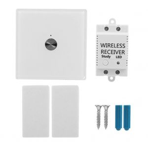 Interrupteur mural tactile sans fil unidirectionnel, etanche, pour maison connectee, blanc - Neuf